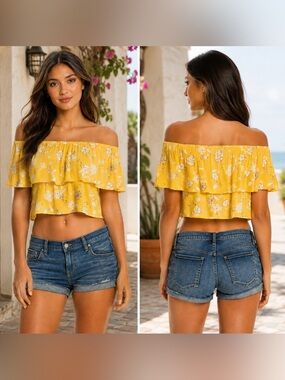 Billabong Tropical Sands Top In Mango Size Medium